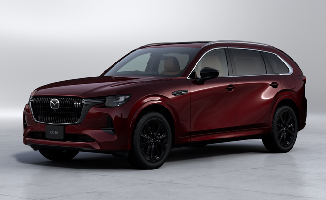 マツダ CX-80 XD-HYBRID Premium Sports（3列シートクロスオーバーSUV）。2026年3月19日商品改良時の公式画像