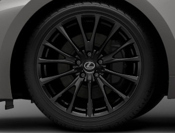 レクサスIS300h 特別仕様車F SPORT Mode Black Ⅵ専用のBBS製19インチ鍛造アルミホイール（ブラック塗装）