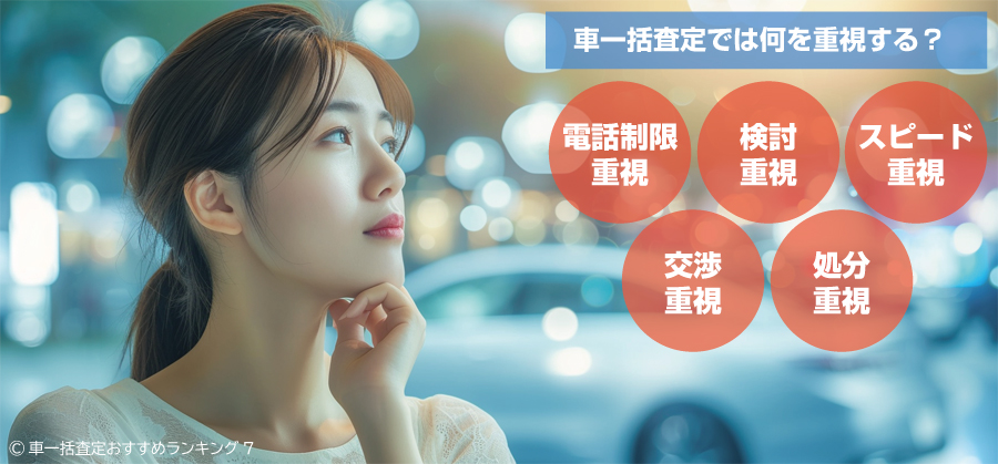 車一括査定サイトは何を重視?