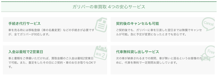 4つの安心サービス