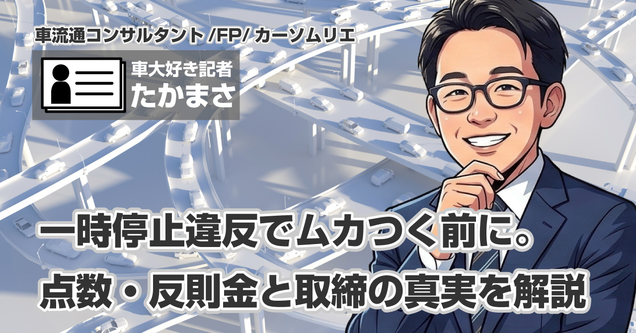 一時停止違反でムカつく前に。点数・反則金と取締の真実を解説