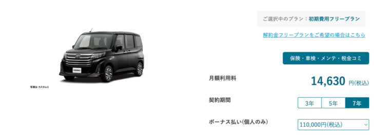 KINTO(ルーミー)