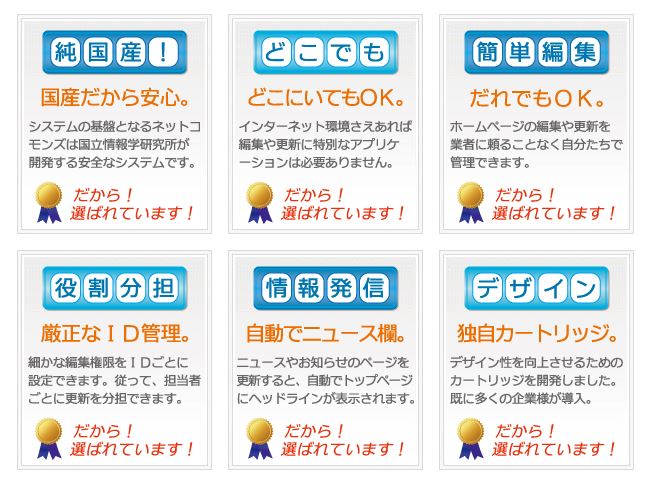 ホームページ制作の特徴